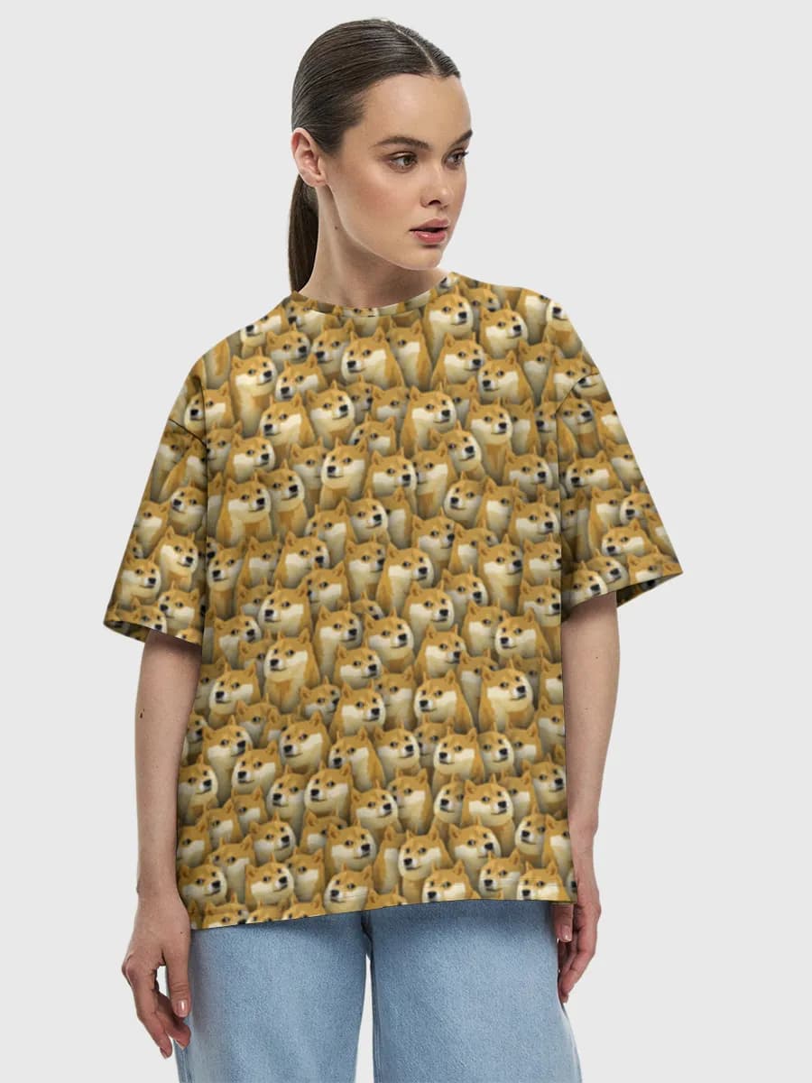 Damen Oversized Baumwoll T-Shirt