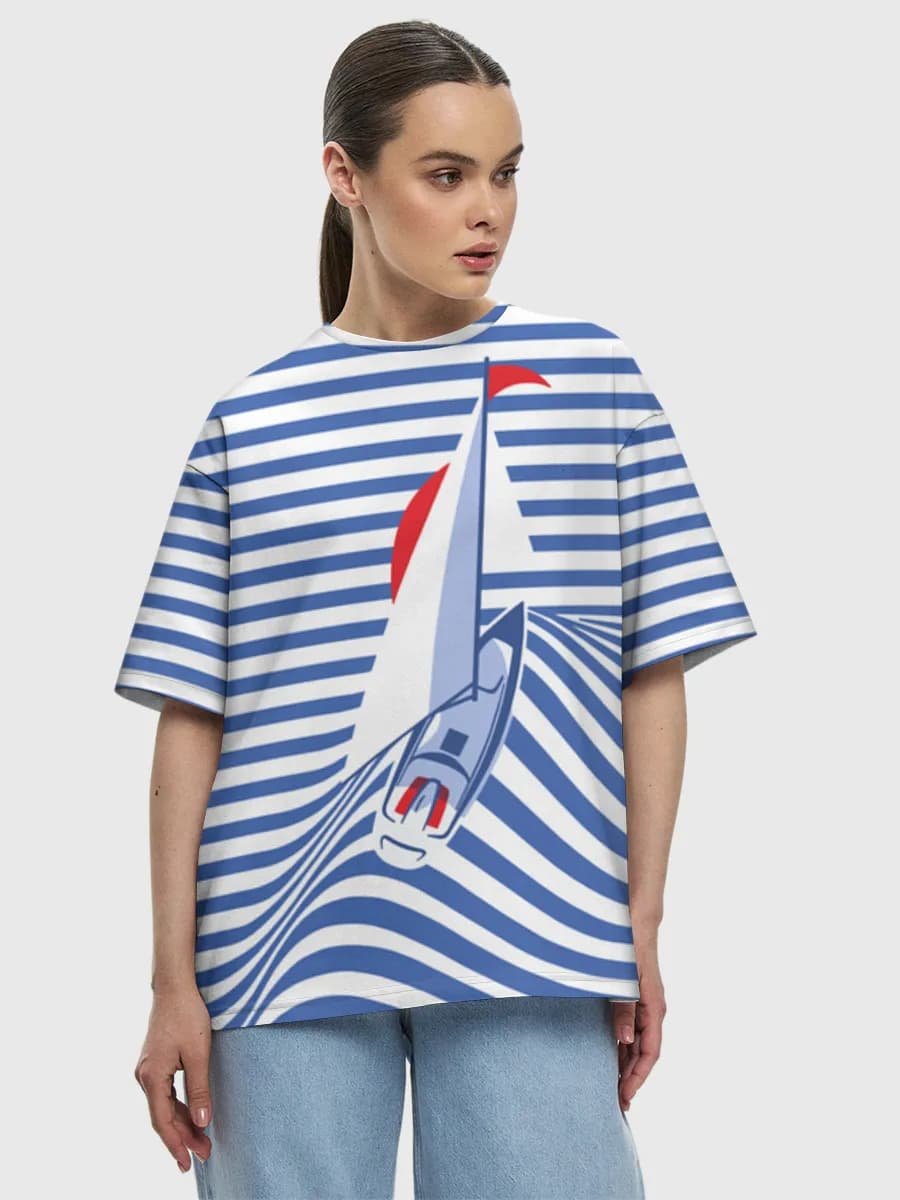 Camiseta de algodón extragrande para mujer