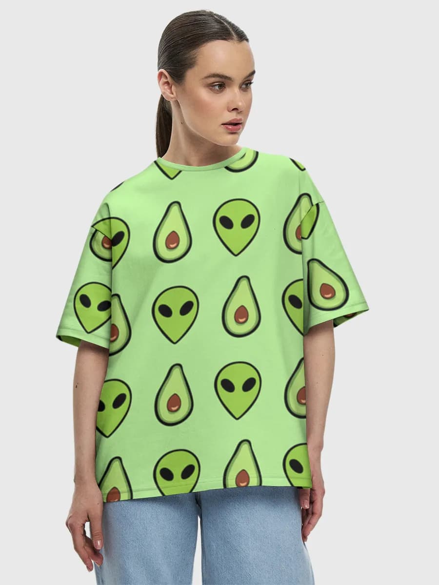 Camiseta de algodón extragrande para mujer