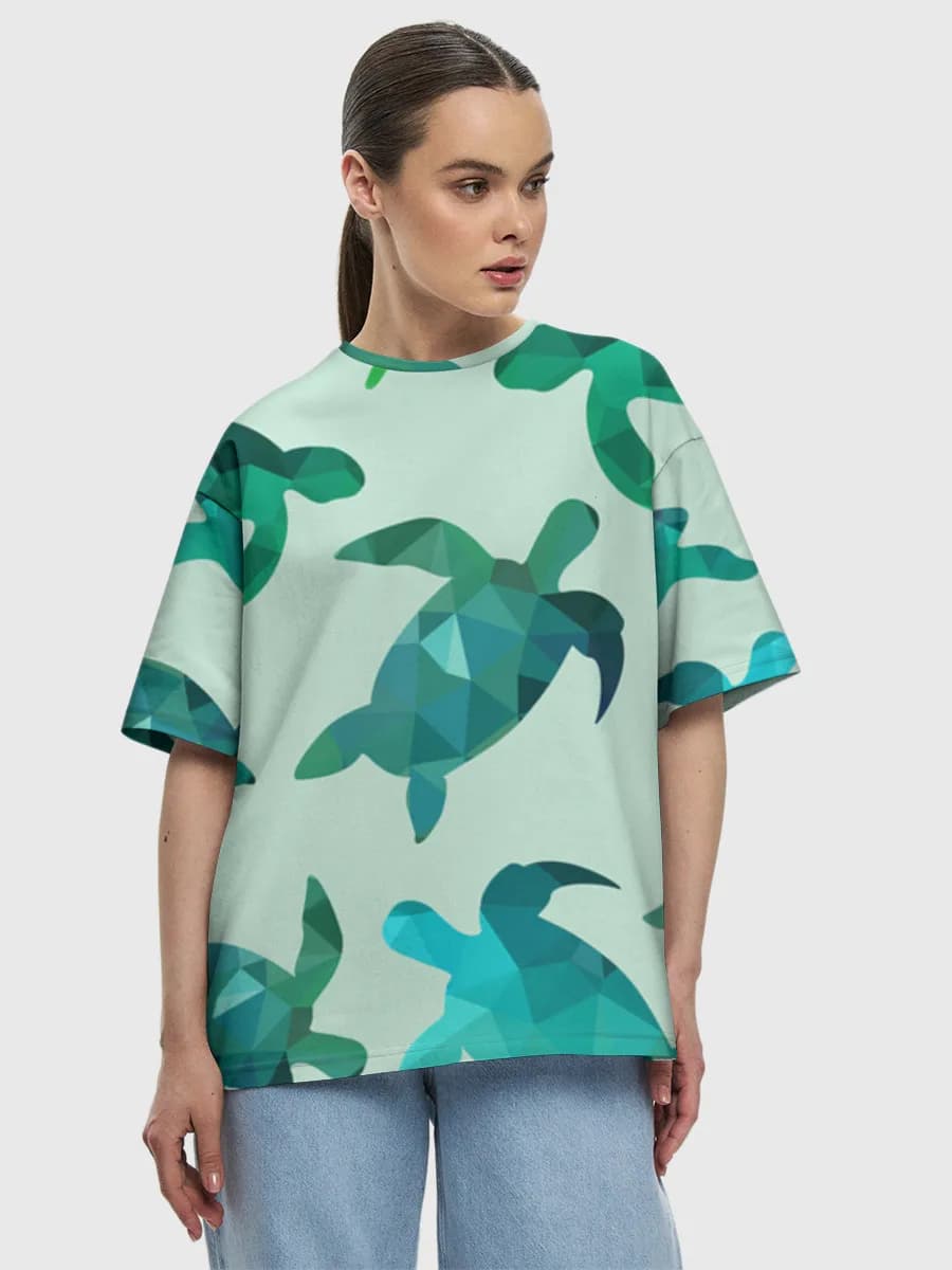 Damen Oversized Baumwoll T-Shirt