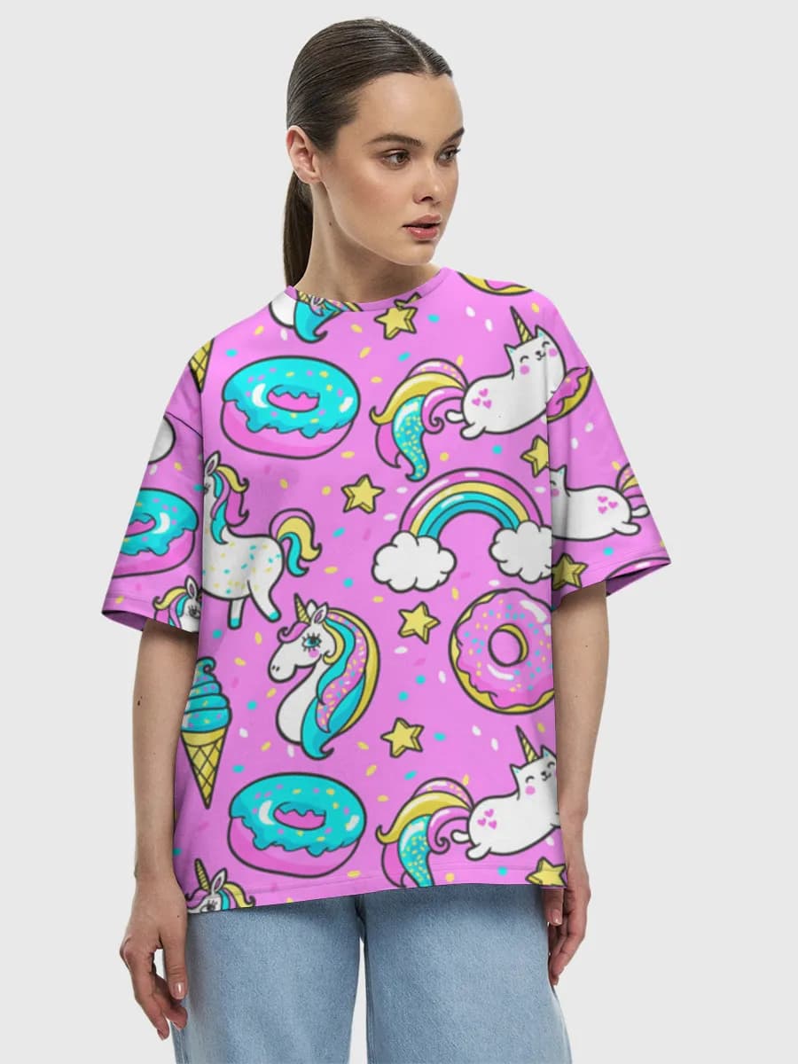 Camiseta de algodón extragrande para mujer
