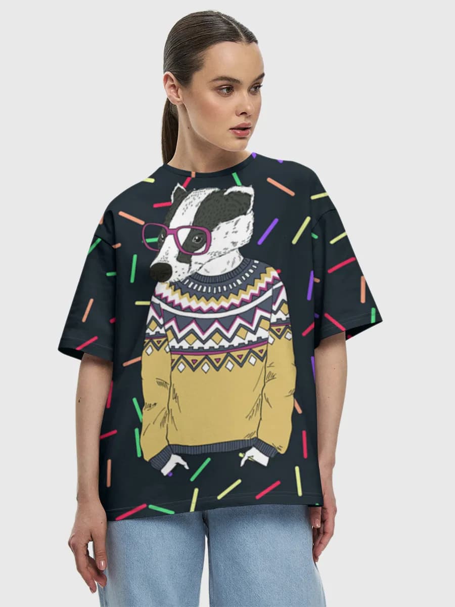 Women's oversized cotton T-shirt
