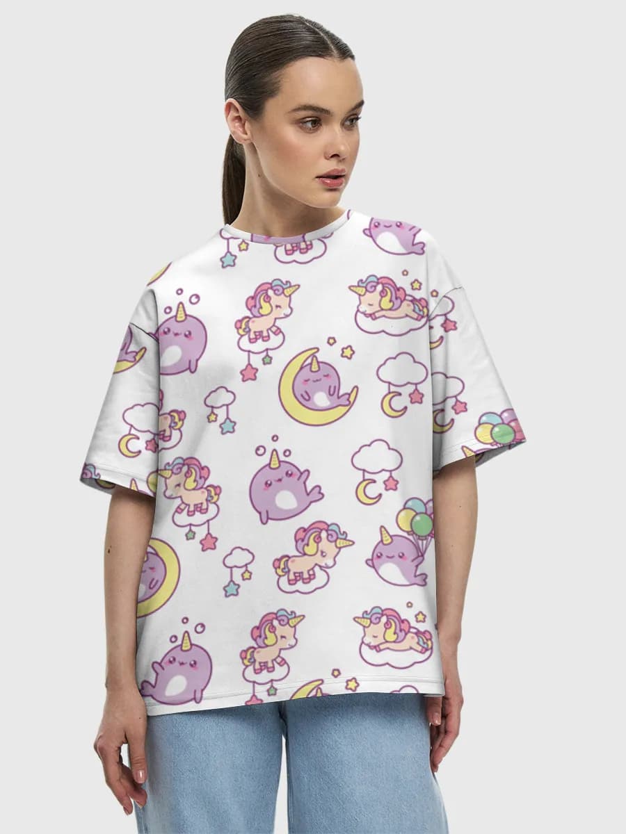 Women's oversized cotton T-shirt