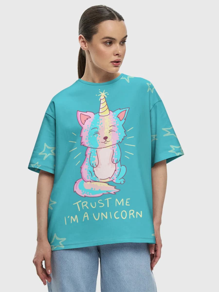 Damen Oversized Baumwoll T-Shirt