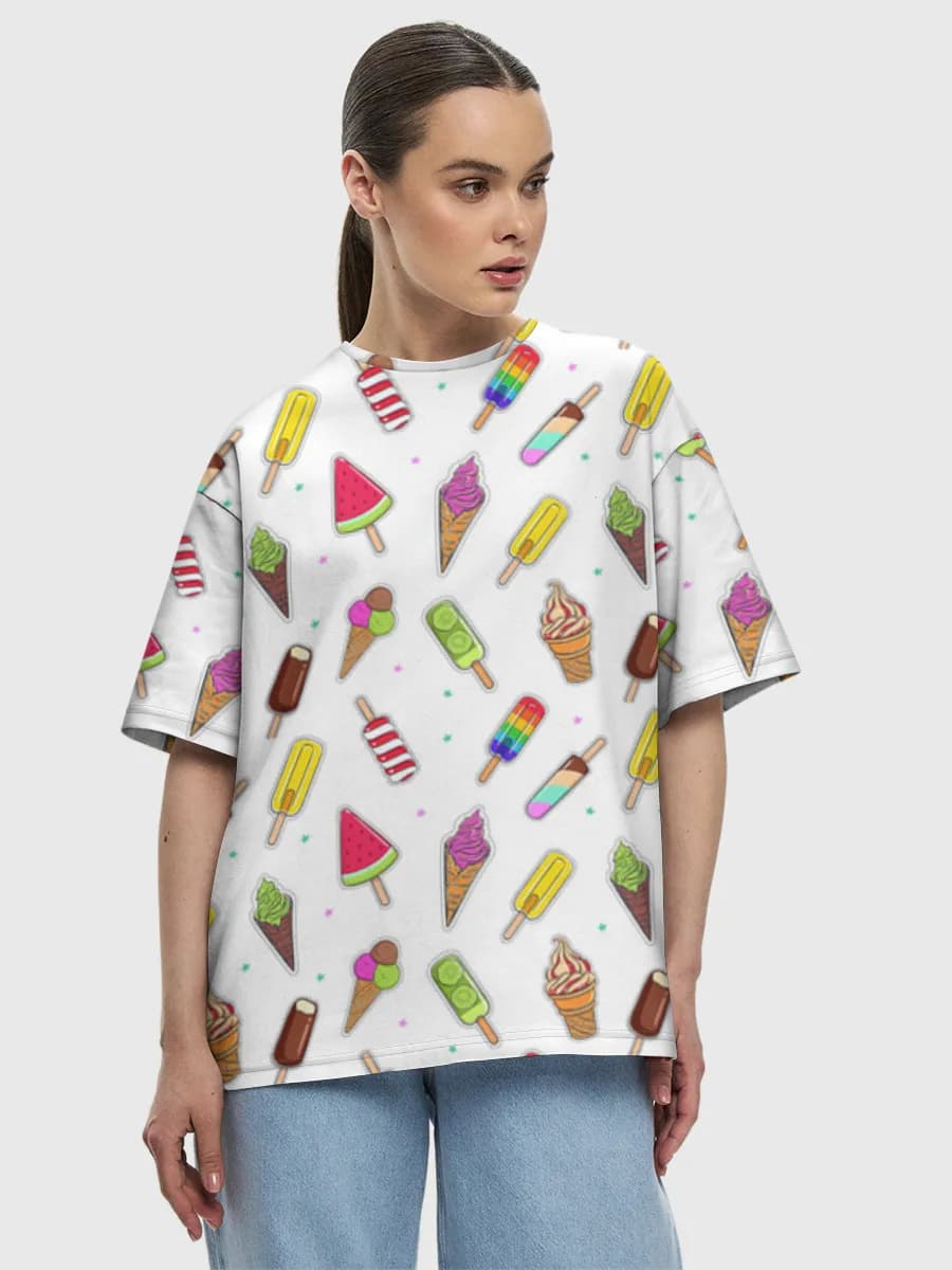 Damen Oversized Baumwoll T-Shirt