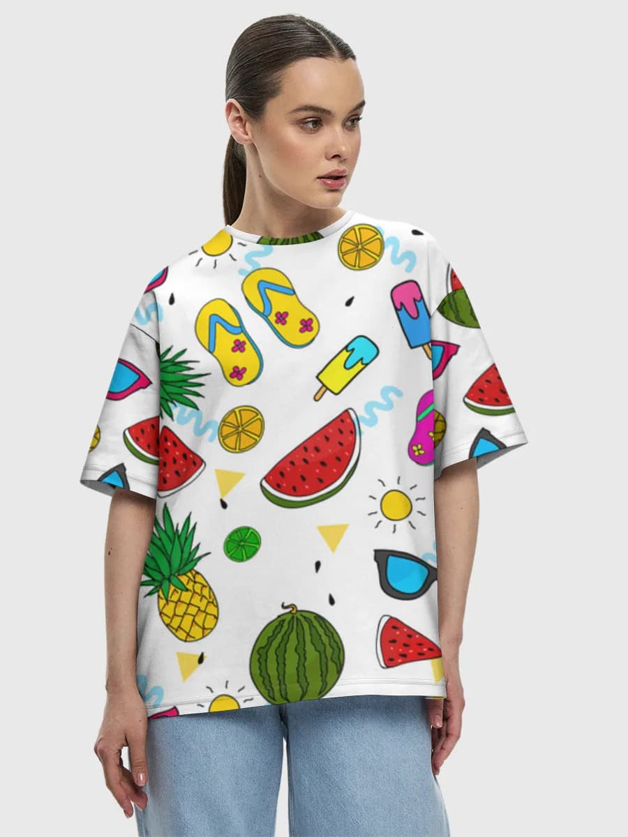 Women's oversized cotton T-shirt