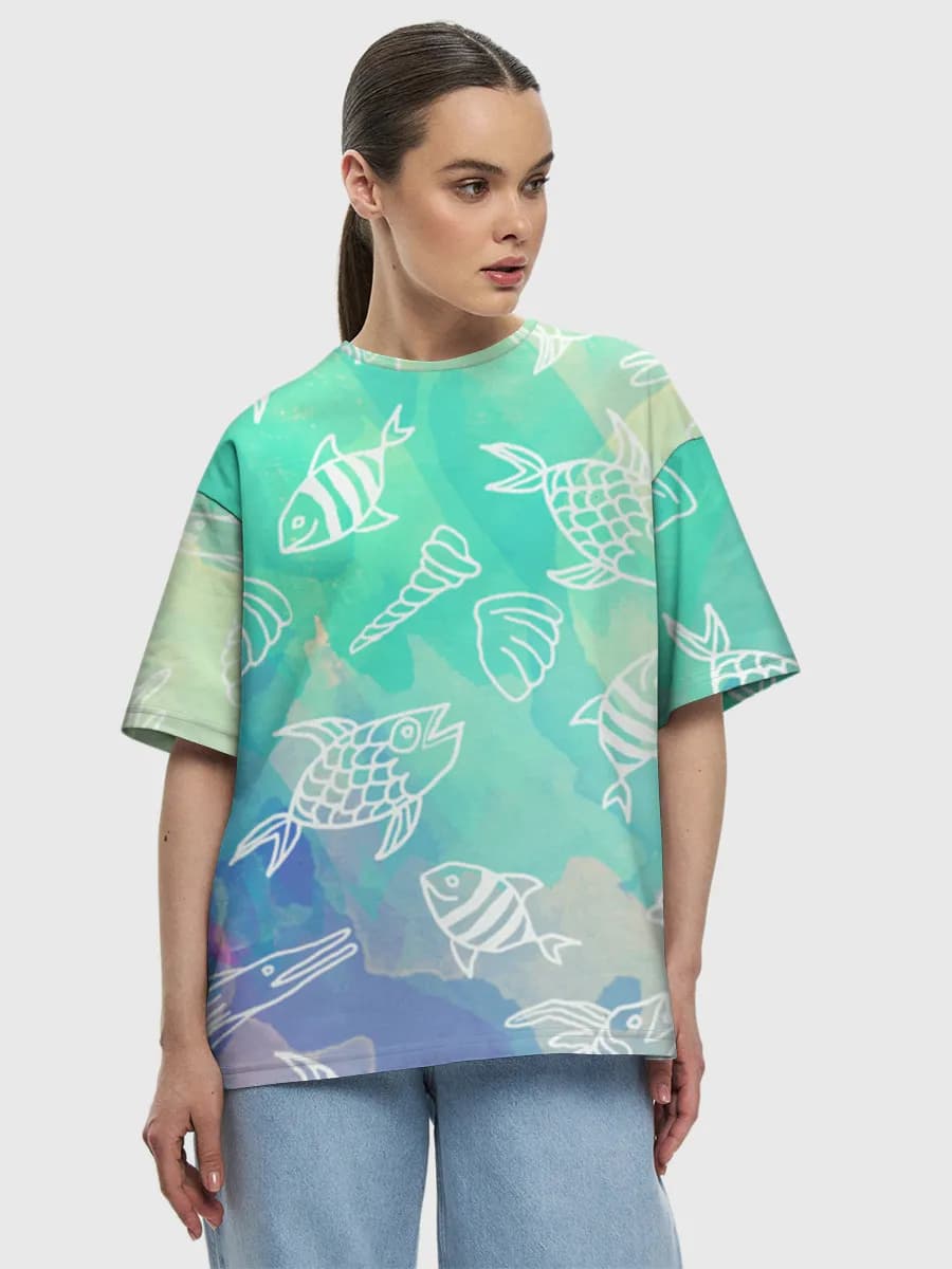 Women's oversized cotton T-shirt