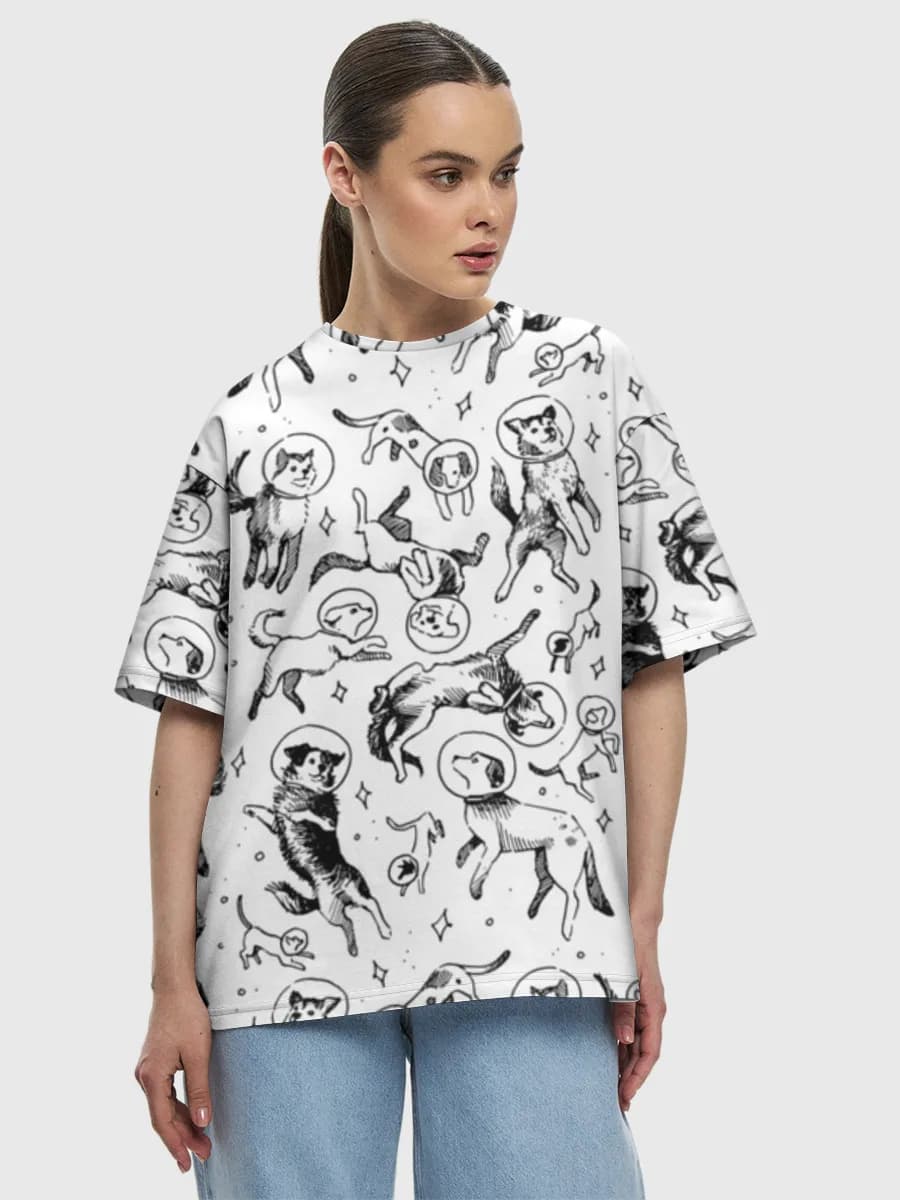 Women's oversized cotton T-shirt