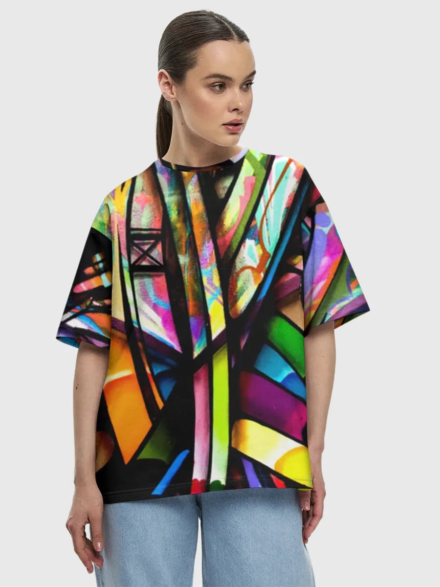 Women's oversized cotton T-shirt