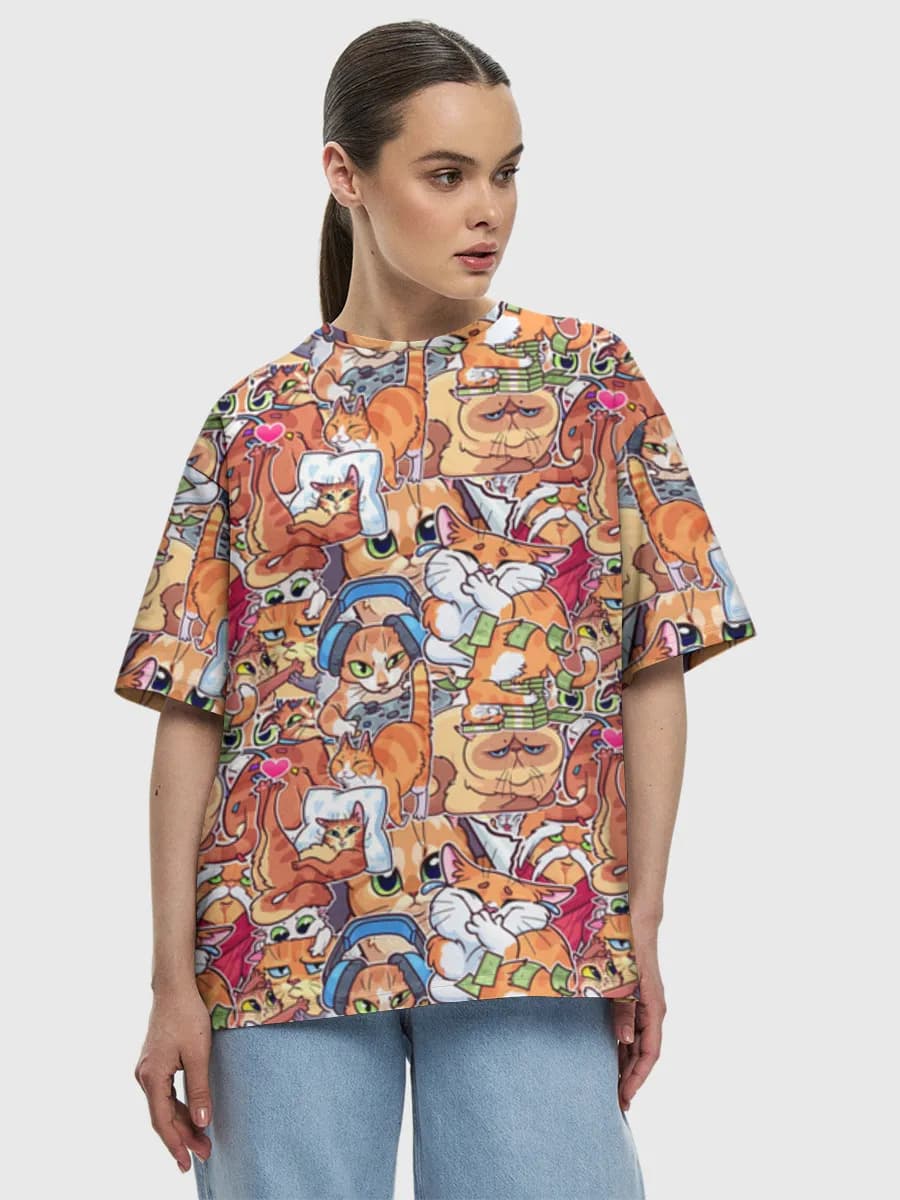 Women's oversized cotton T-shirt