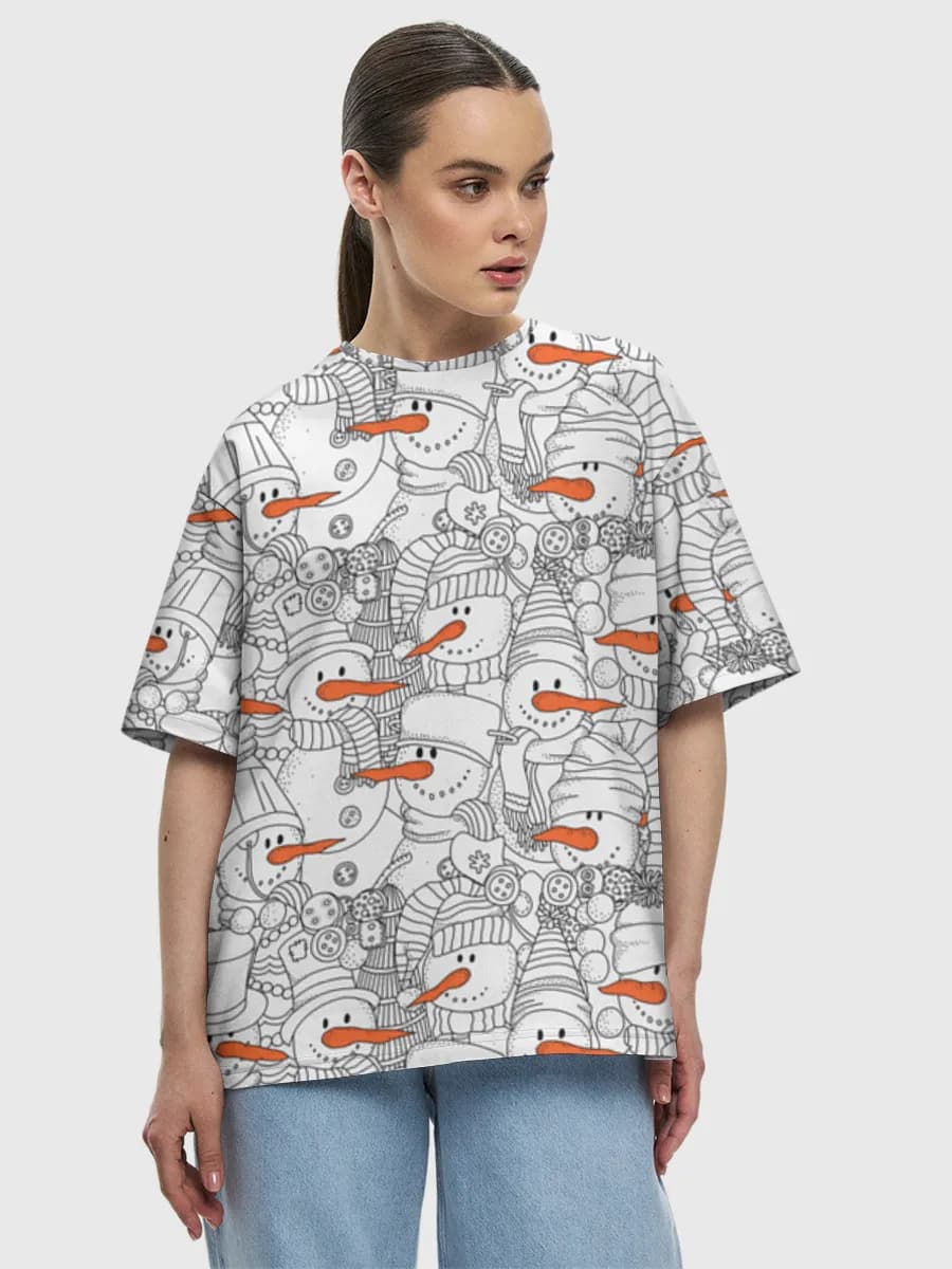 Damen Oversized Baumwoll T-Shirt