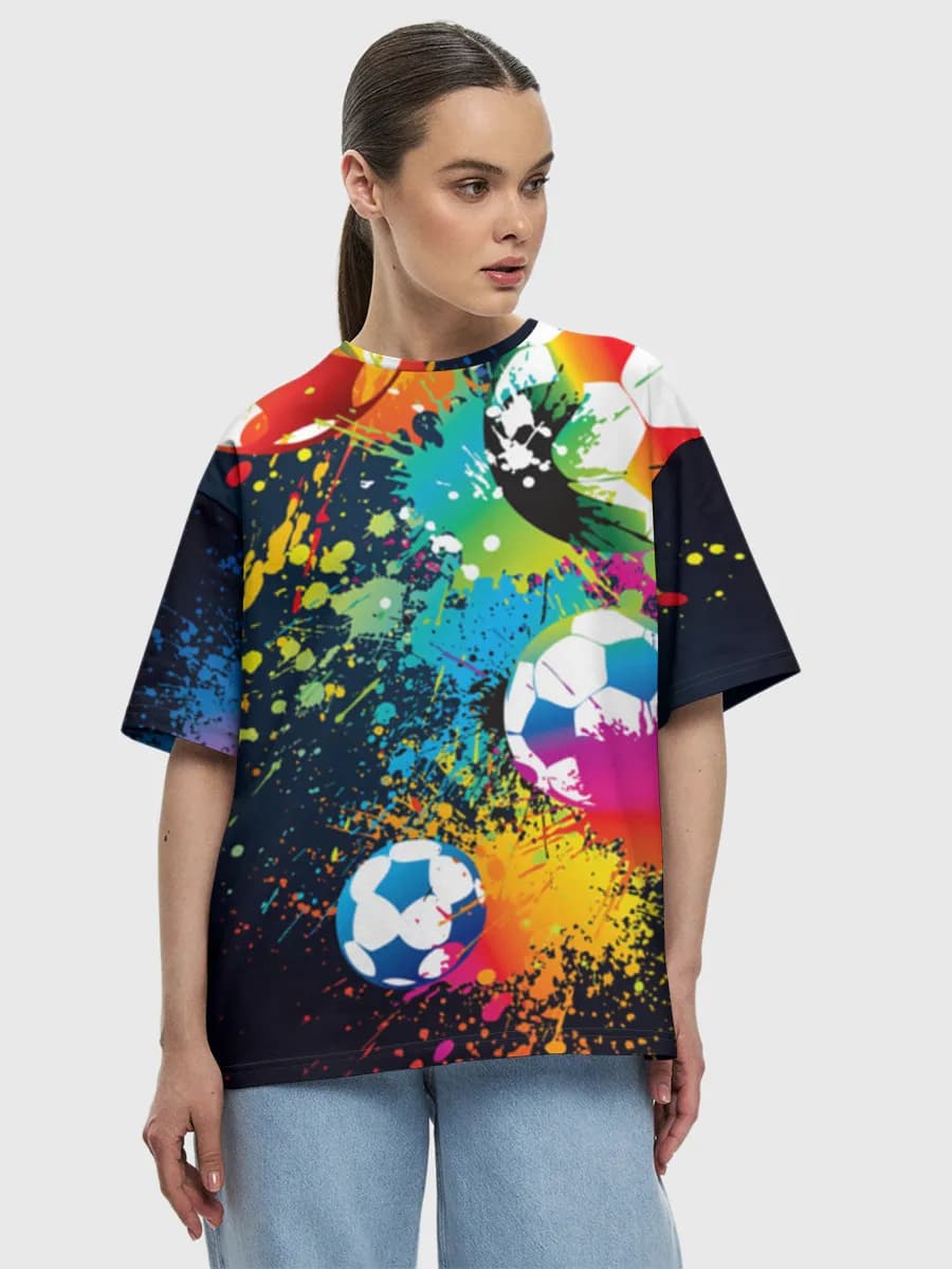 Camiseta de algodón extragrande para mujer