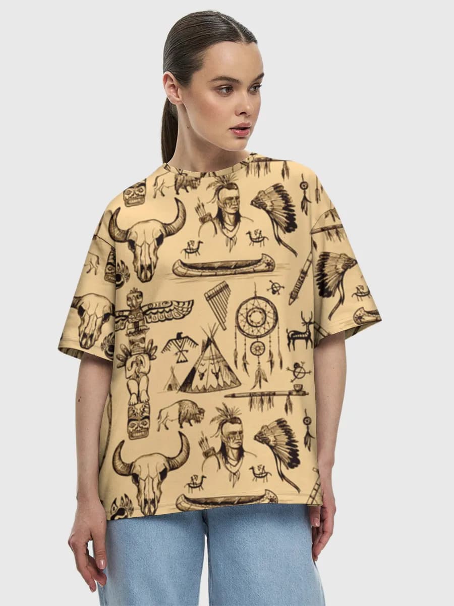 Women's oversized cotton T-shirt
