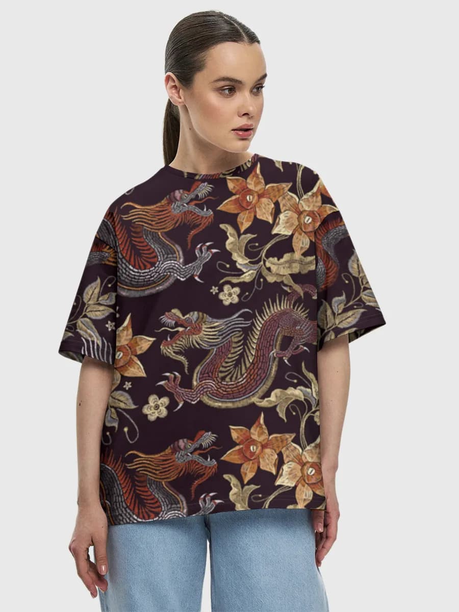 Damen Oversized Baumwoll T-Shirt