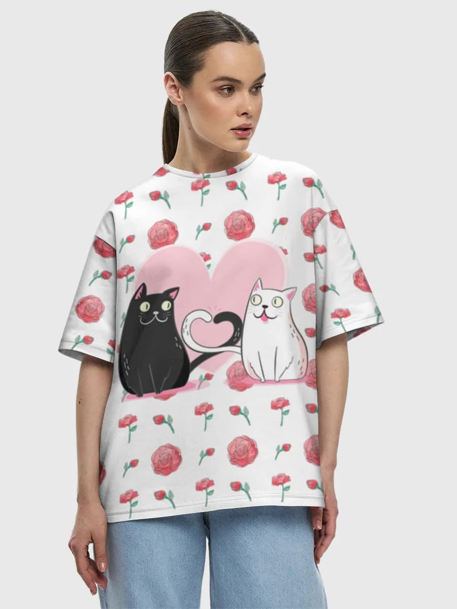 Women's oversized cotton T-shirt
