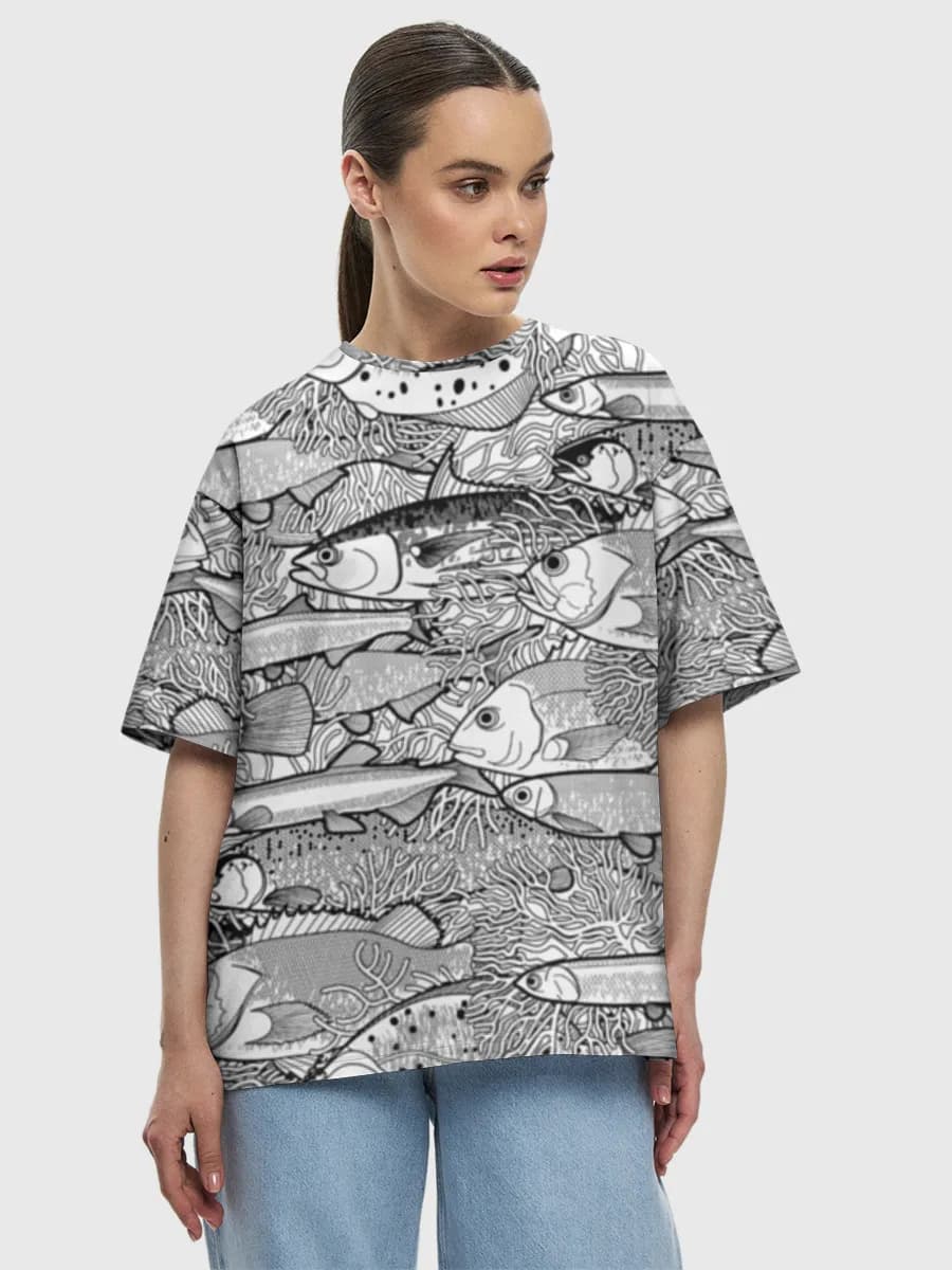 Women's oversized cotton T-shirt