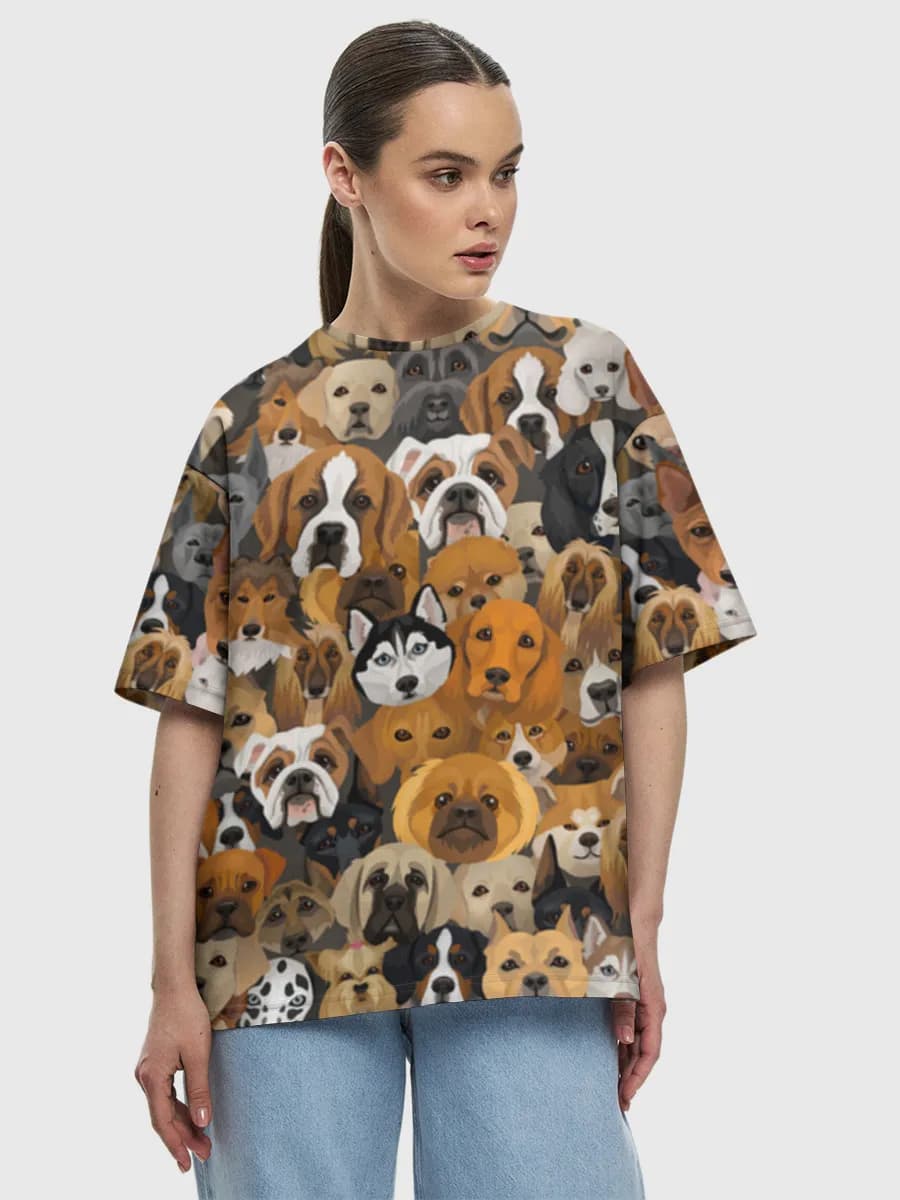 Camiseta de algodón extragrande para mujer