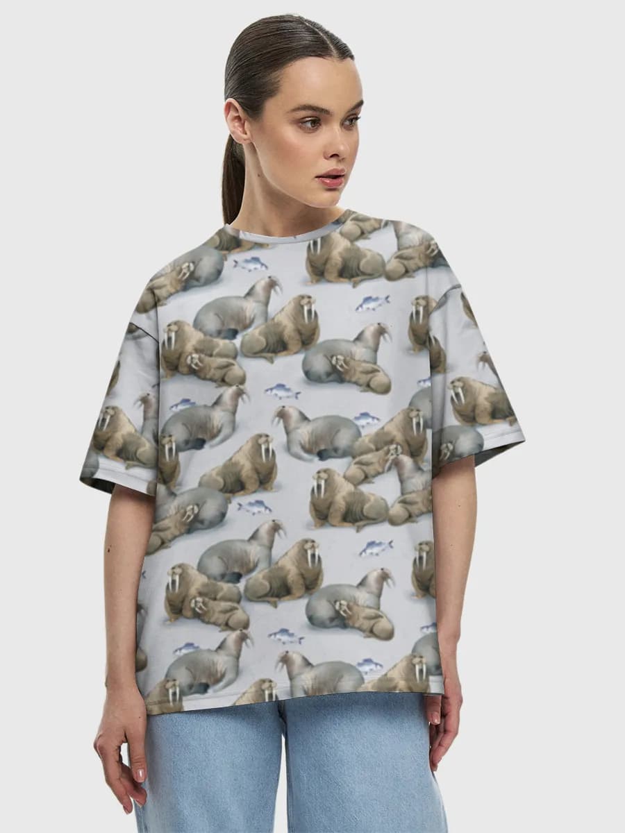 Women's oversized cotton T-shirt