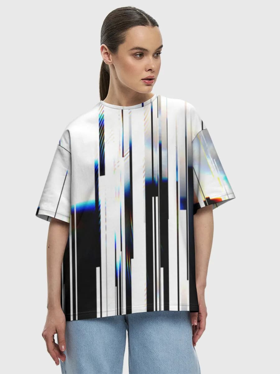 Camiseta de algodón extragrande para mujer