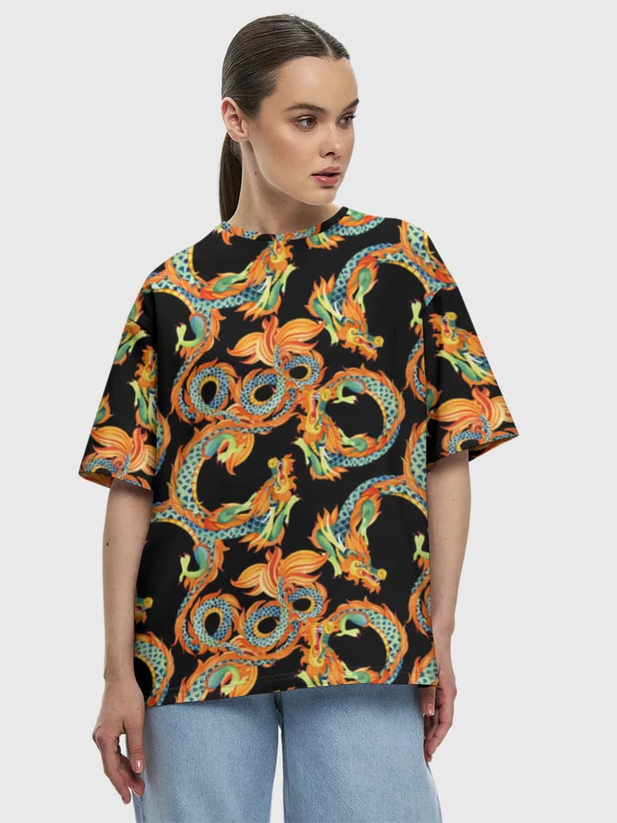 Damen Oversized Baumwoll T-Shirt