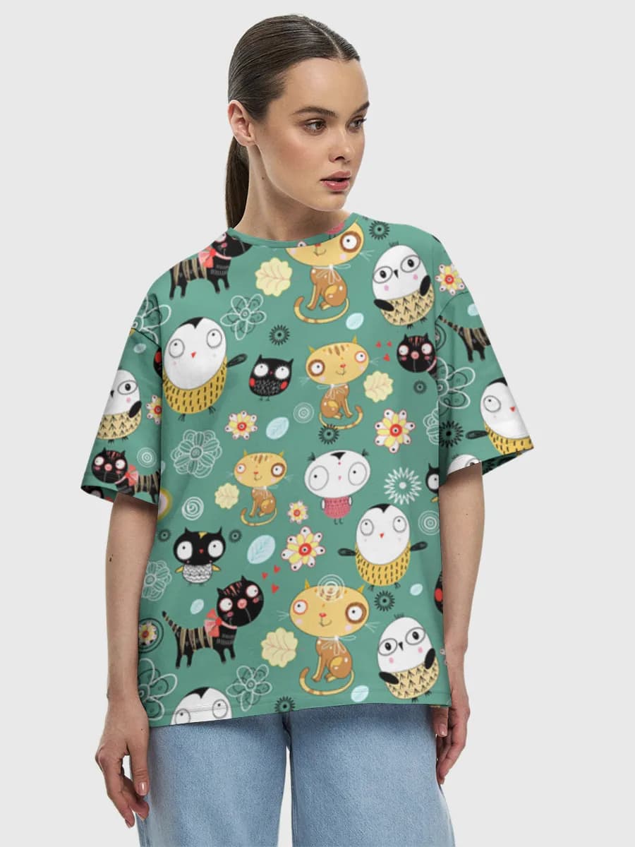 Women's oversized cotton T-shirt
