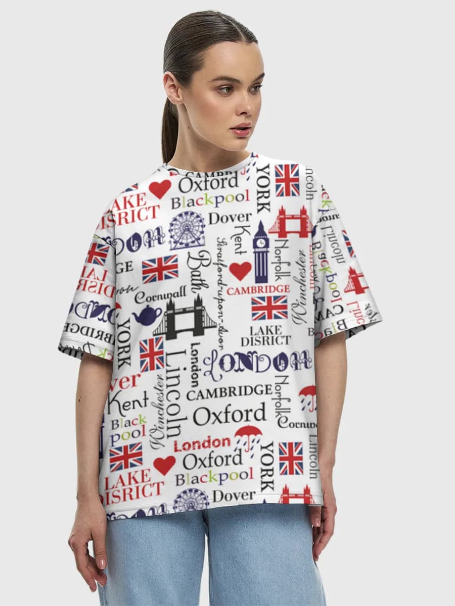 Damen Oversized Baumwoll T-Shirt