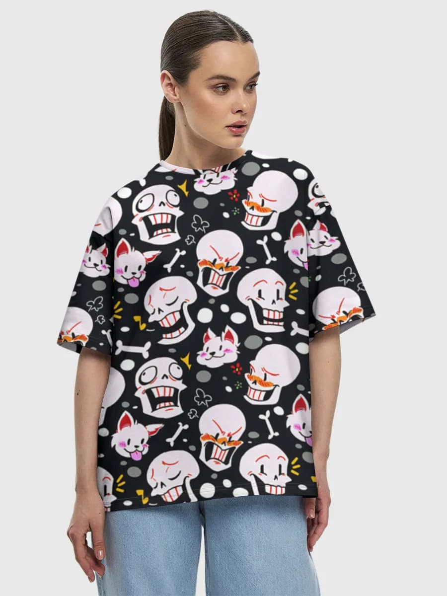 Damen Oversized Baumwoll T-Shirt