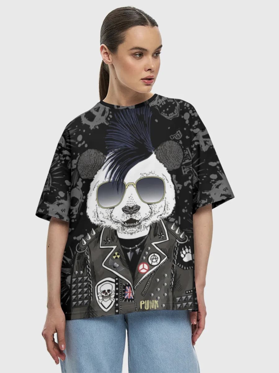 Camiseta de algodón extragrande para mujer