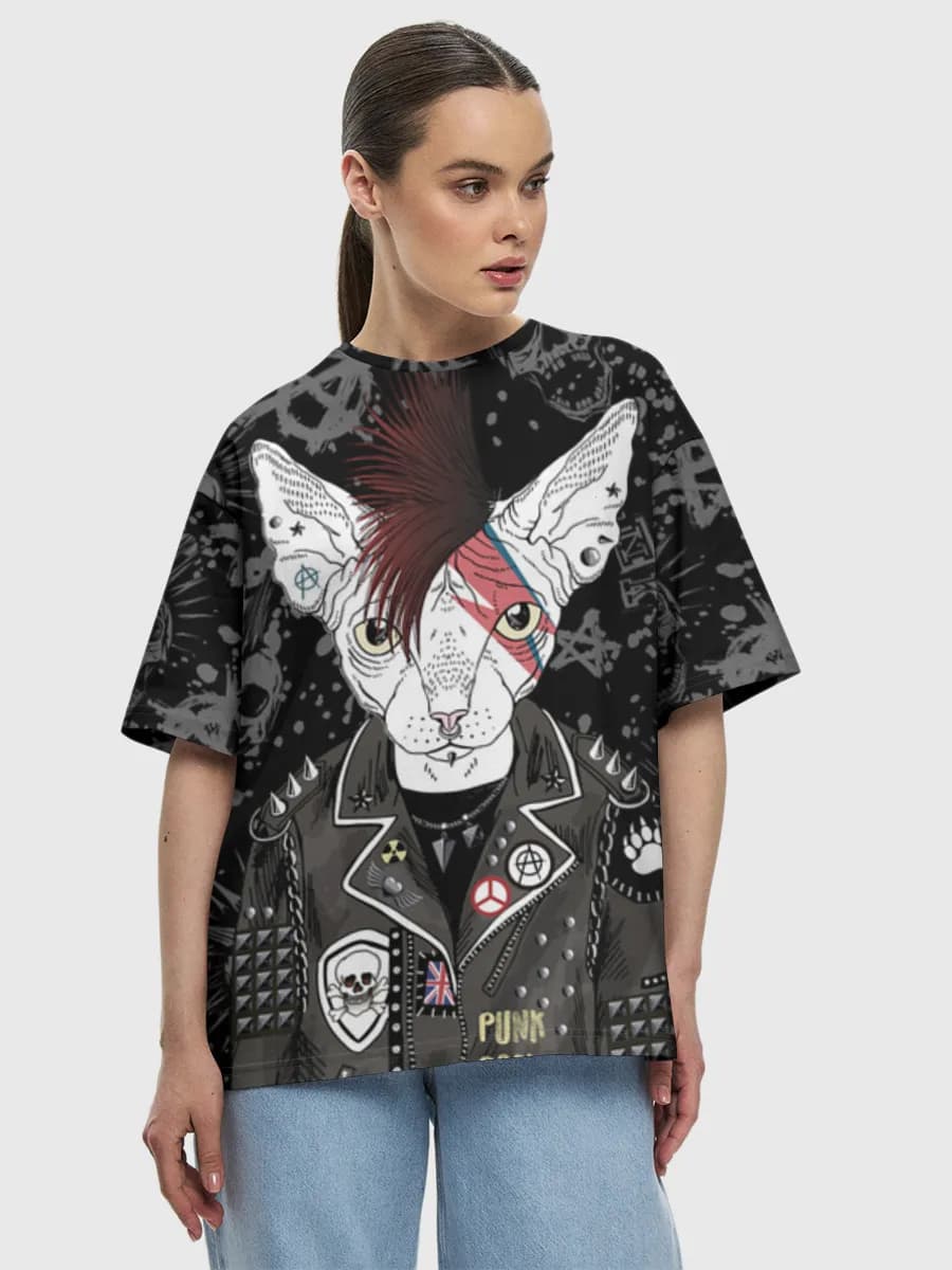 Camiseta de algodón extragrande para mujer