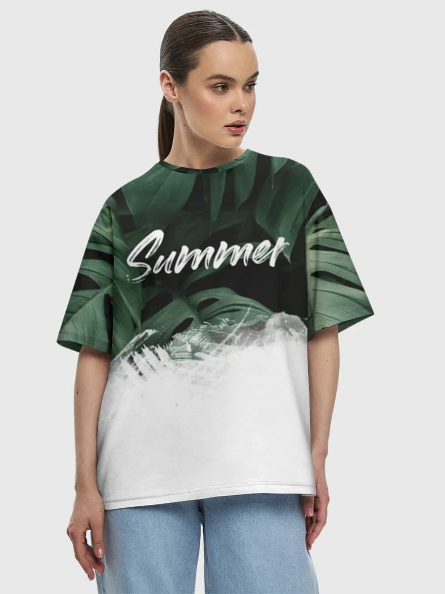 Damen Oversized Baumwoll T-Shirt
