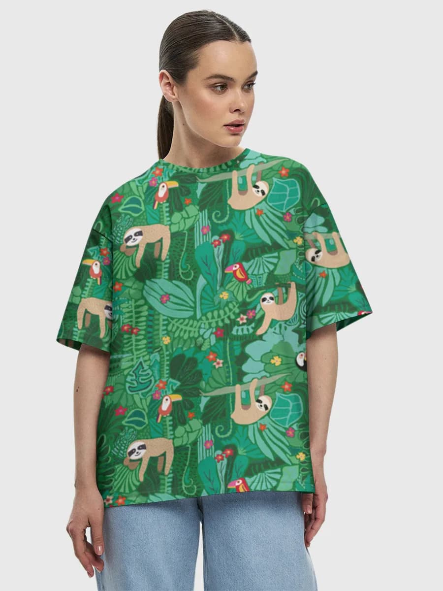 Damen Oversized Baumwoll T-Shirt