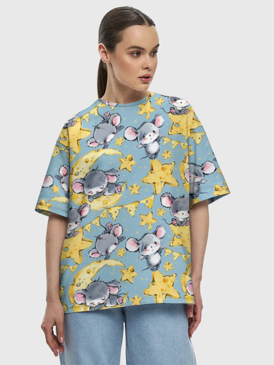 Women's oversized cotton T-shirt