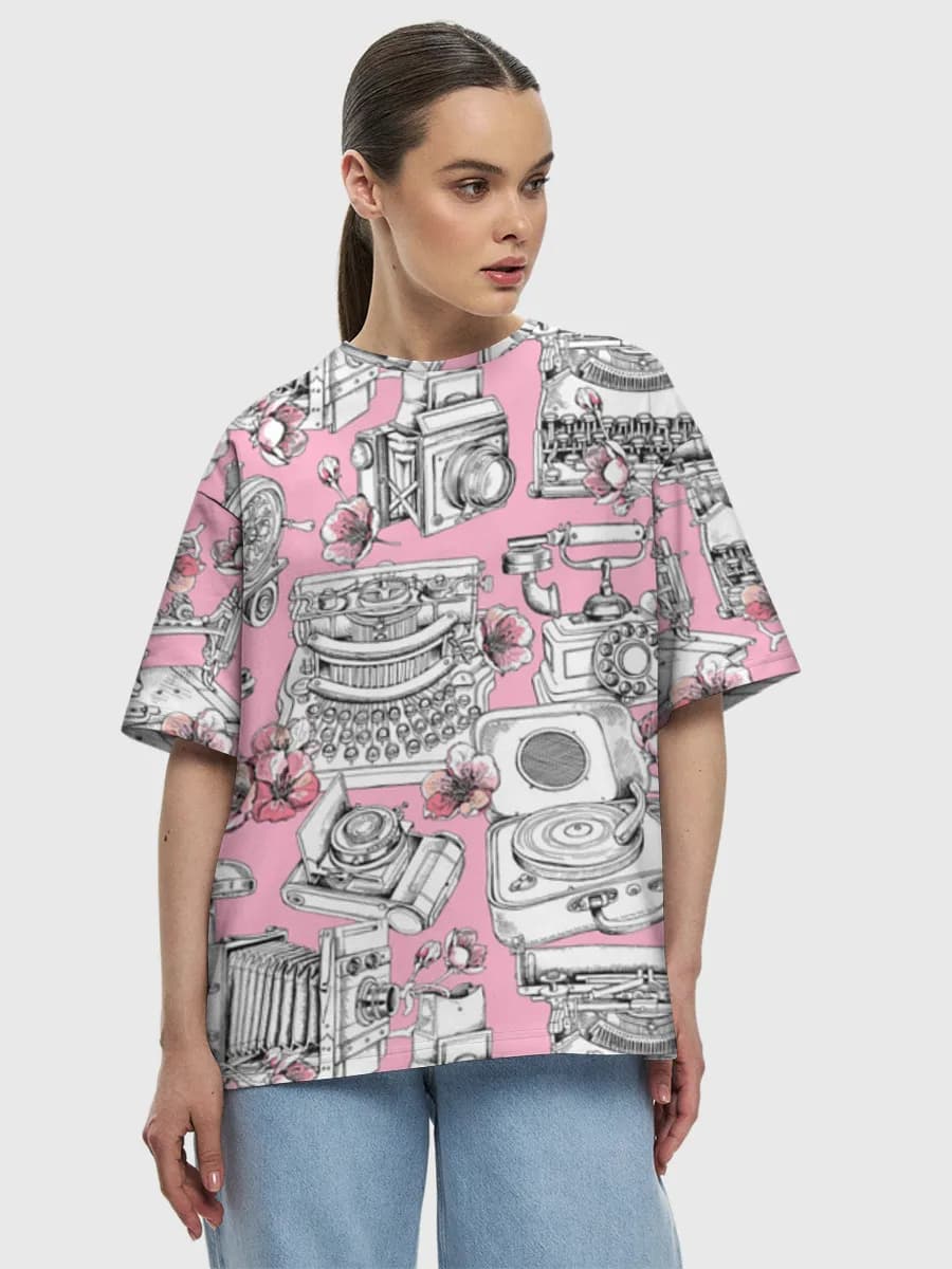 Women's oversized cotton T-shirt