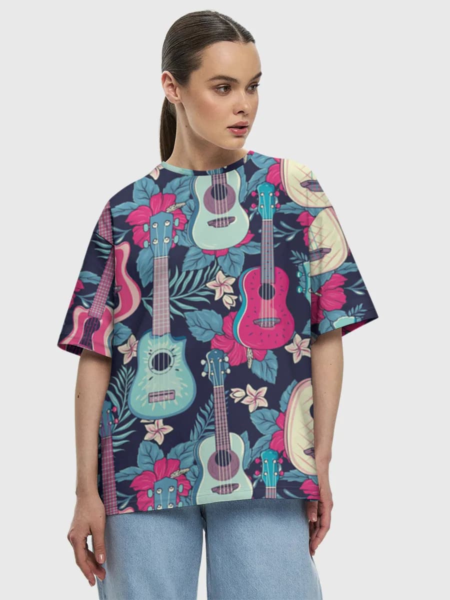 Camiseta de algodón extragrande para mujer
