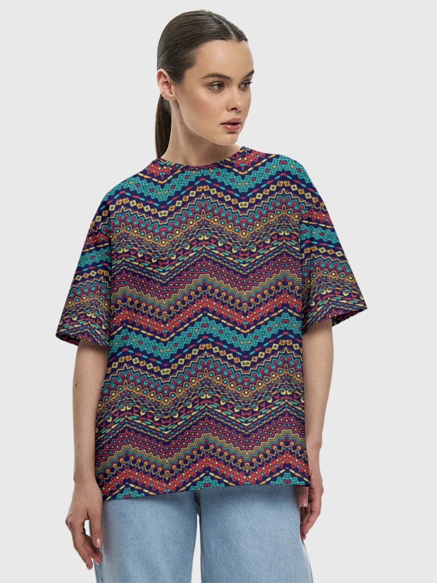 Camiseta de algodón extragrande para mujer