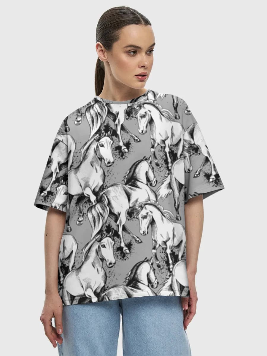 Damen Oversized Baumwoll T-Shirt
