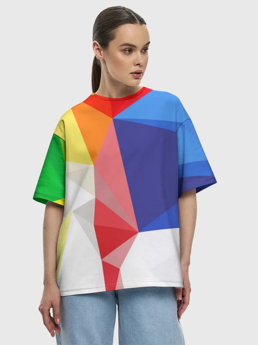Camiseta de algodón extragrande para mujer