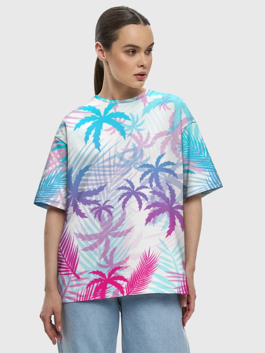 レディース ビッグシルエット コットンTシャツ