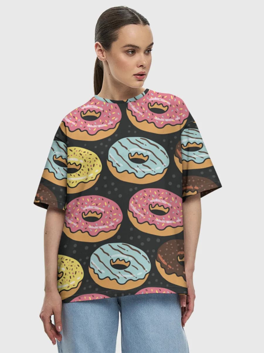 Damen Oversized Baumwoll T-Shirt