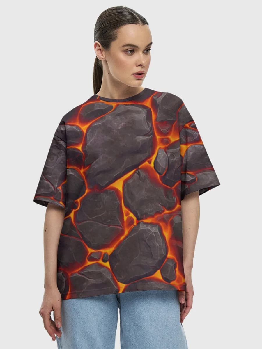 Damen Oversized Baumwoll T-Shirt