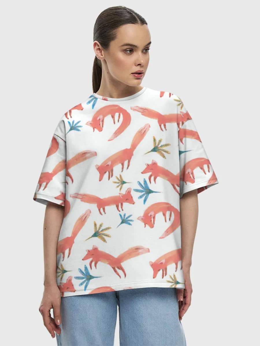 Damen Oversized Baumwoll T-Shirt