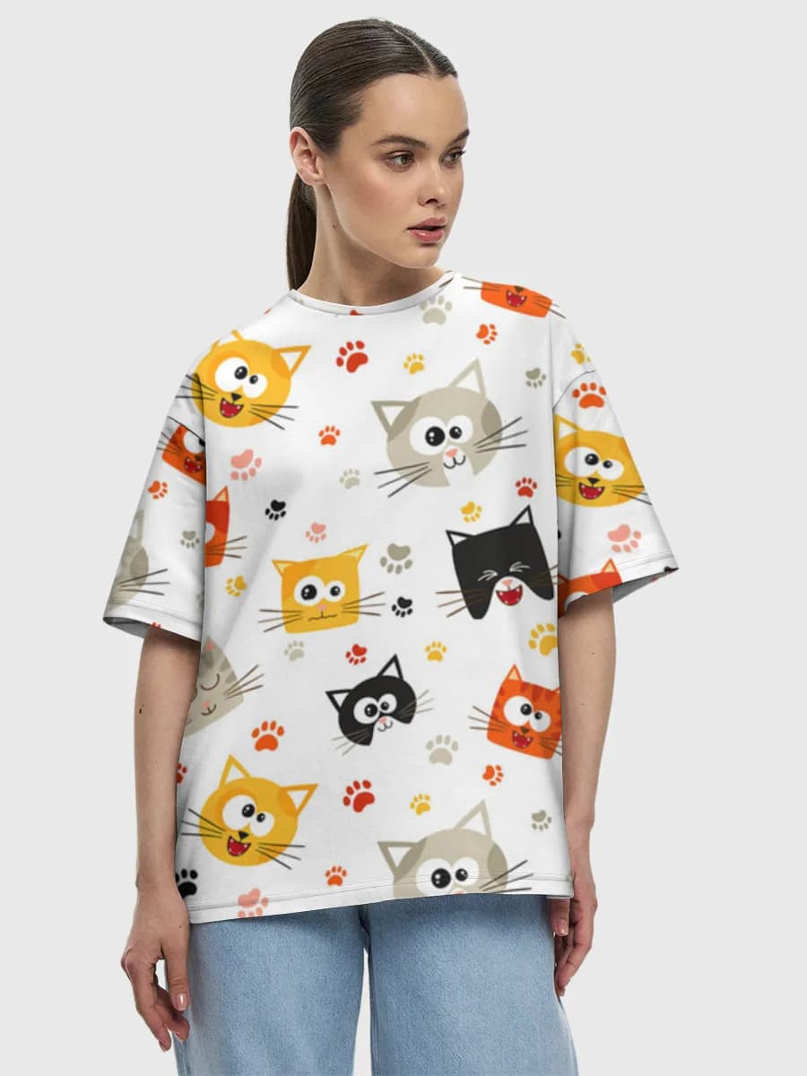Women's oversized cotton T-shirt