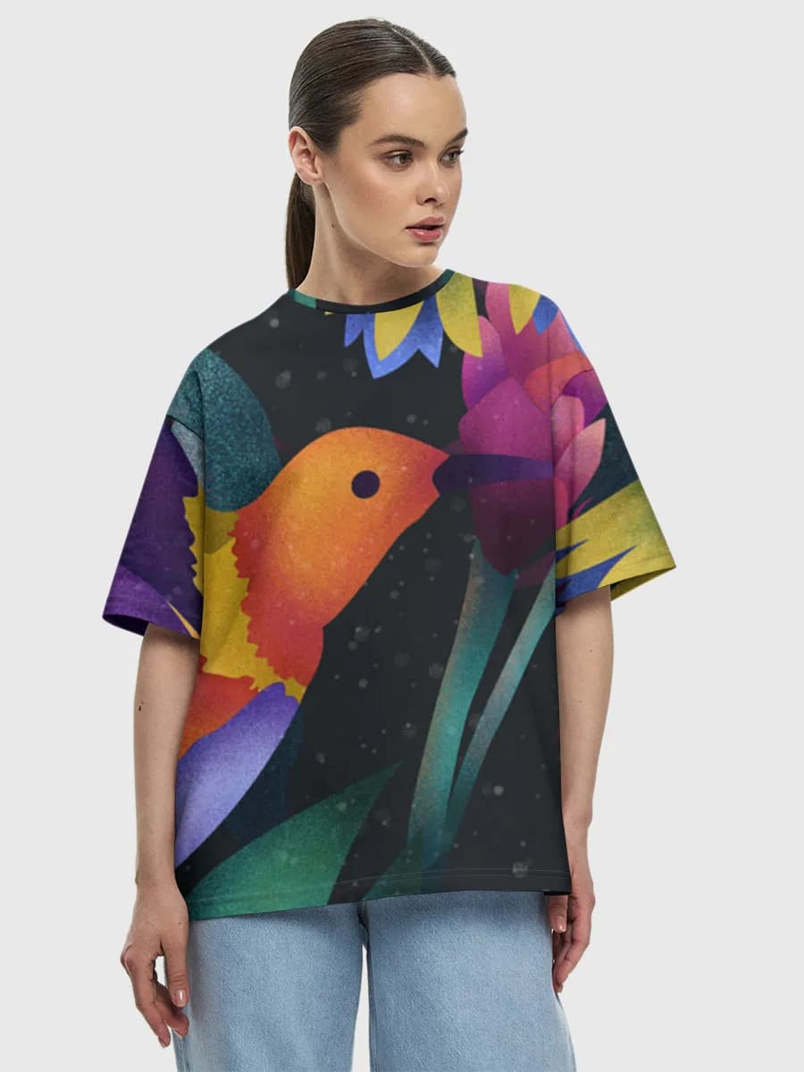 Women's oversized cotton T-shirt