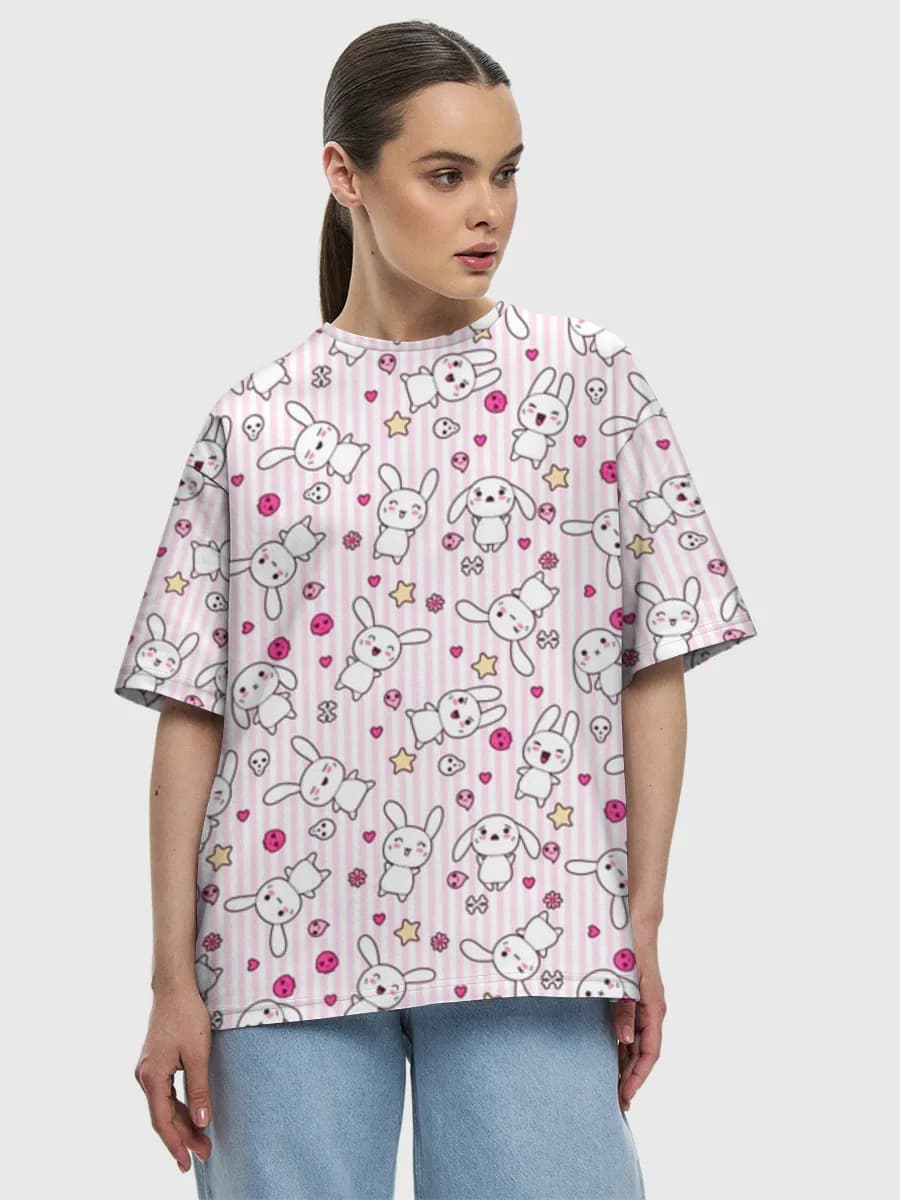 レディース ビッグシルエット コットンTシャツ