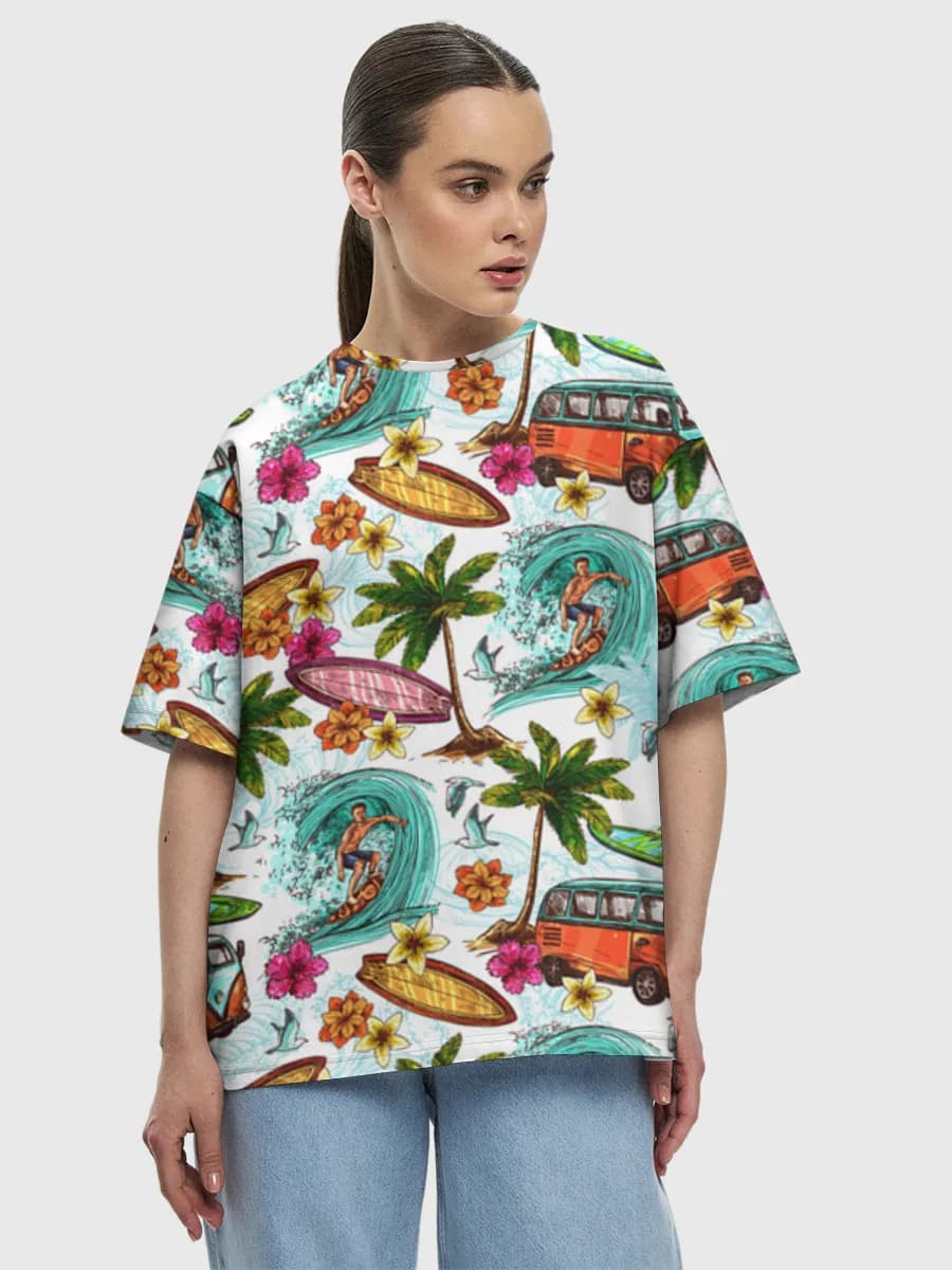 Women's oversized cotton T-shirt