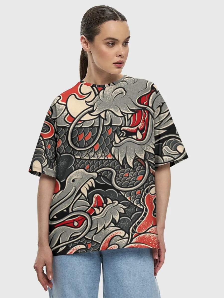 Women's oversized cotton T-shirt
