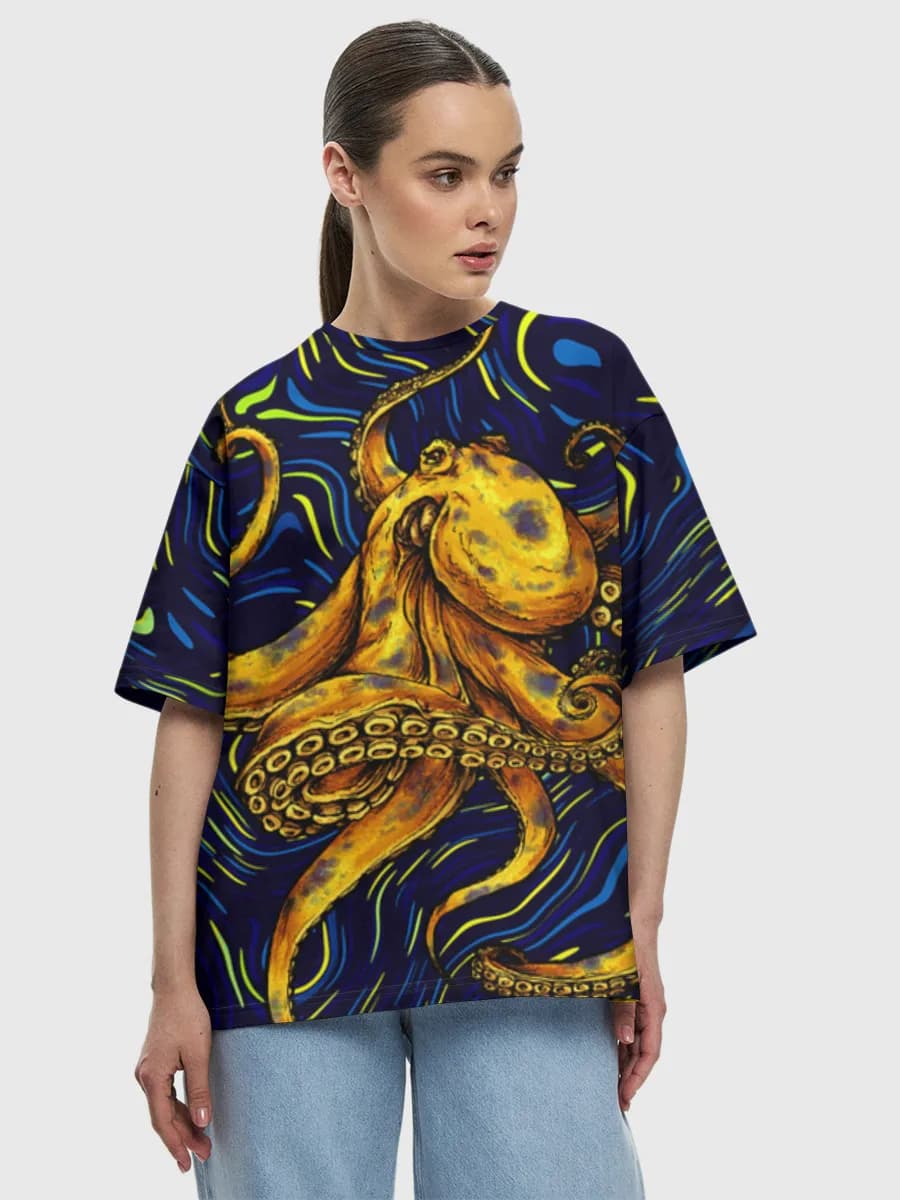 Damen Oversized Baumwoll T-Shirt