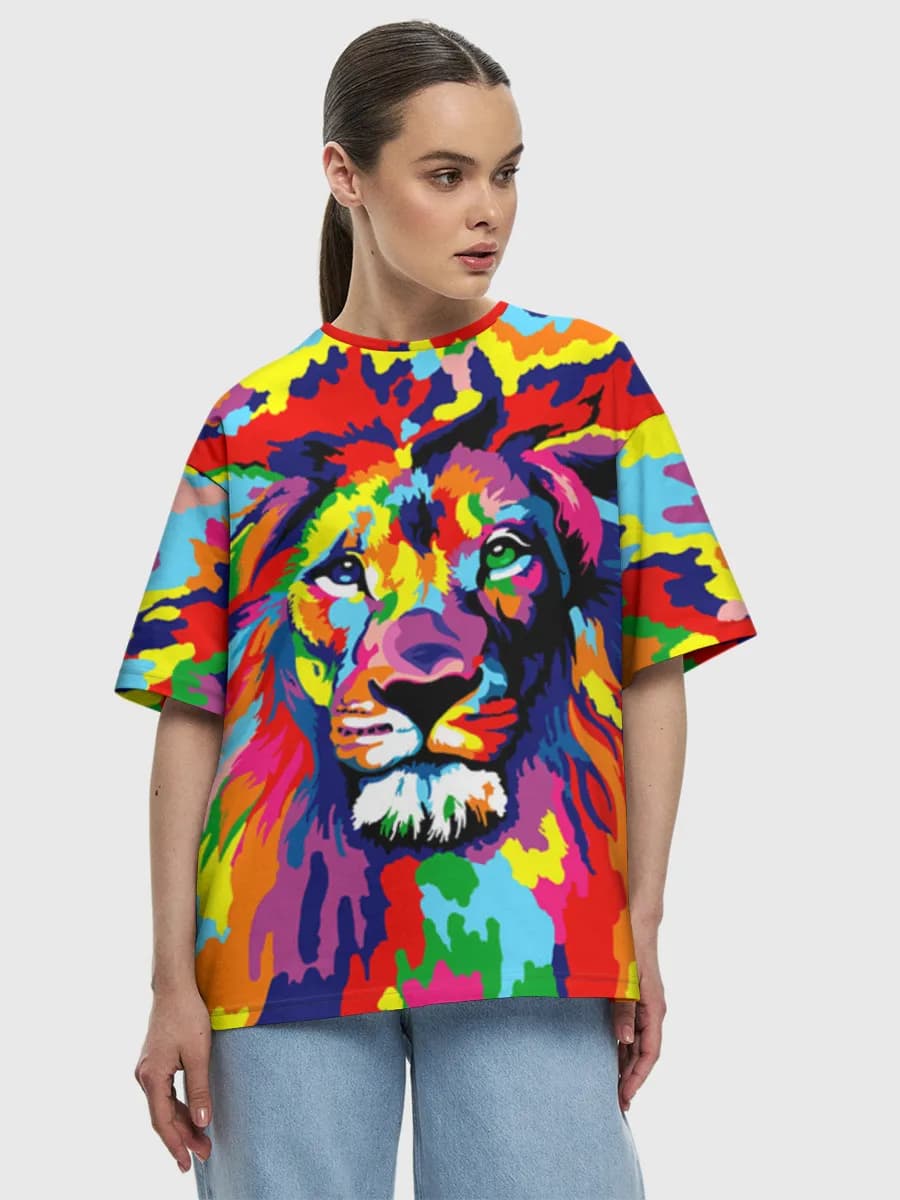 Camiseta de algodón extragrande para mujer