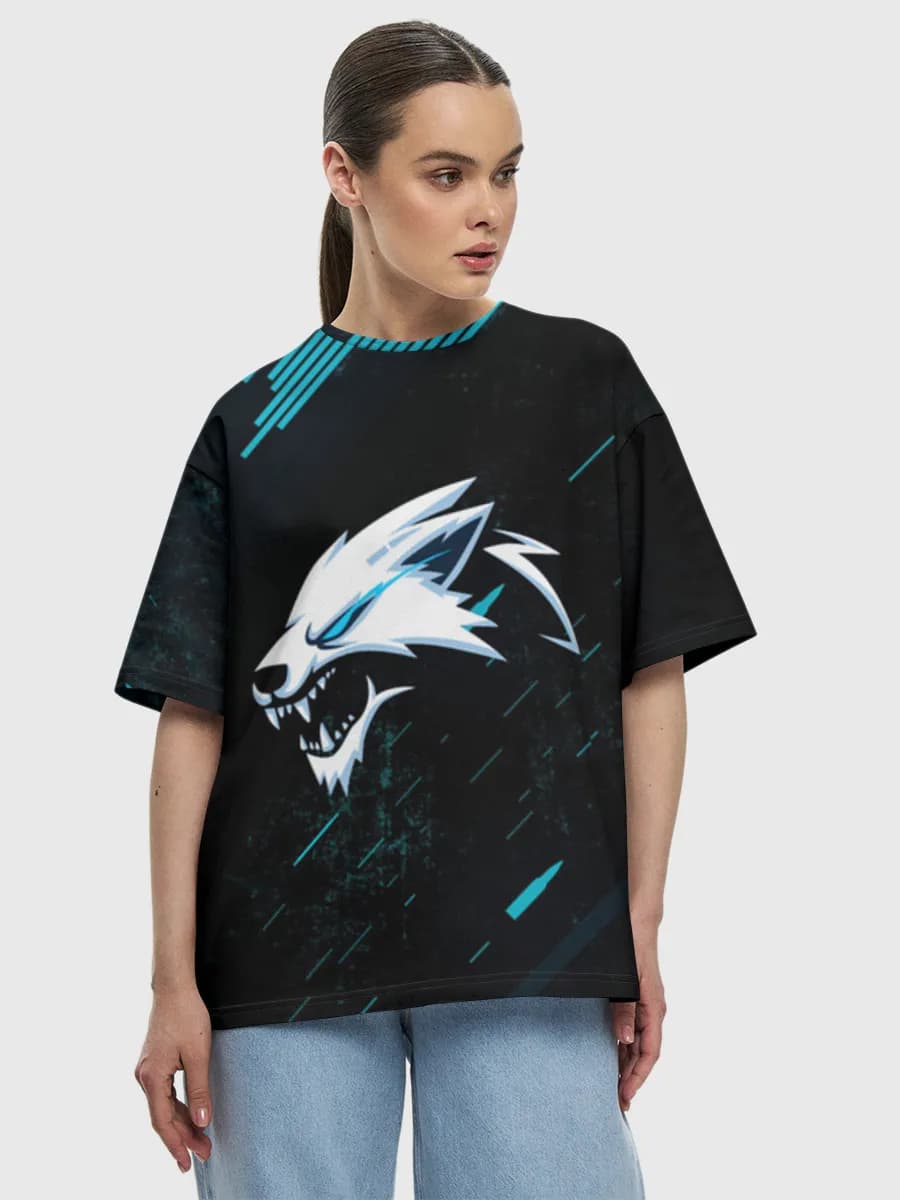 Camiseta de algodón extragrande para mujer