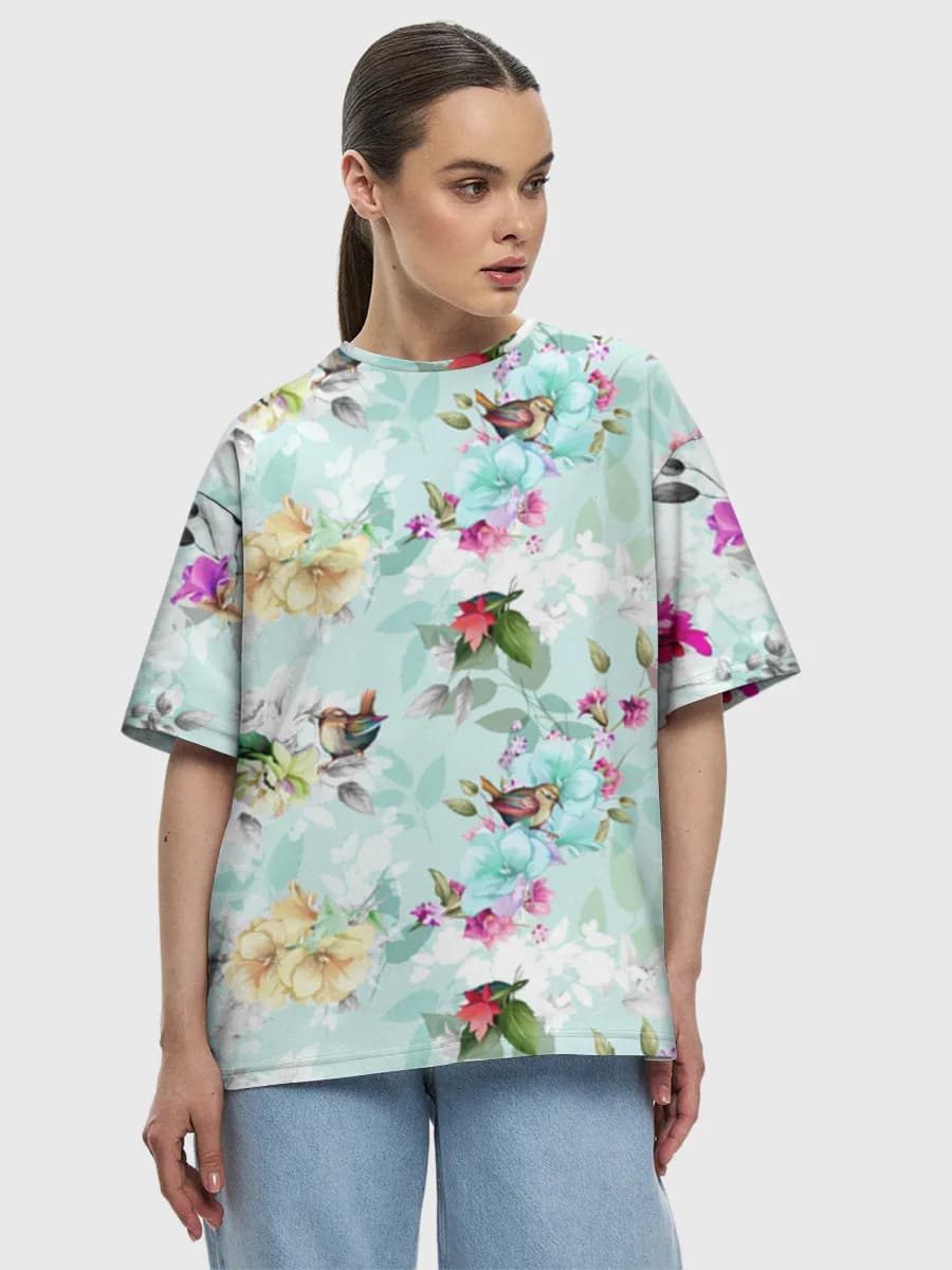 Damen Oversized Baumwoll T-Shirt